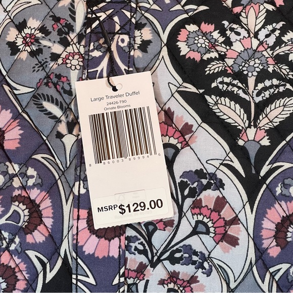 Vera Bradley Ornate Blooms Floral Large Traveler Duffel Bag Tote NWT New - Picture 2 of 13
